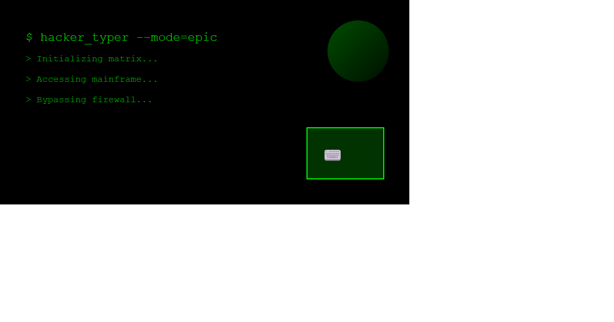 Hacker Typer Simulator Interface