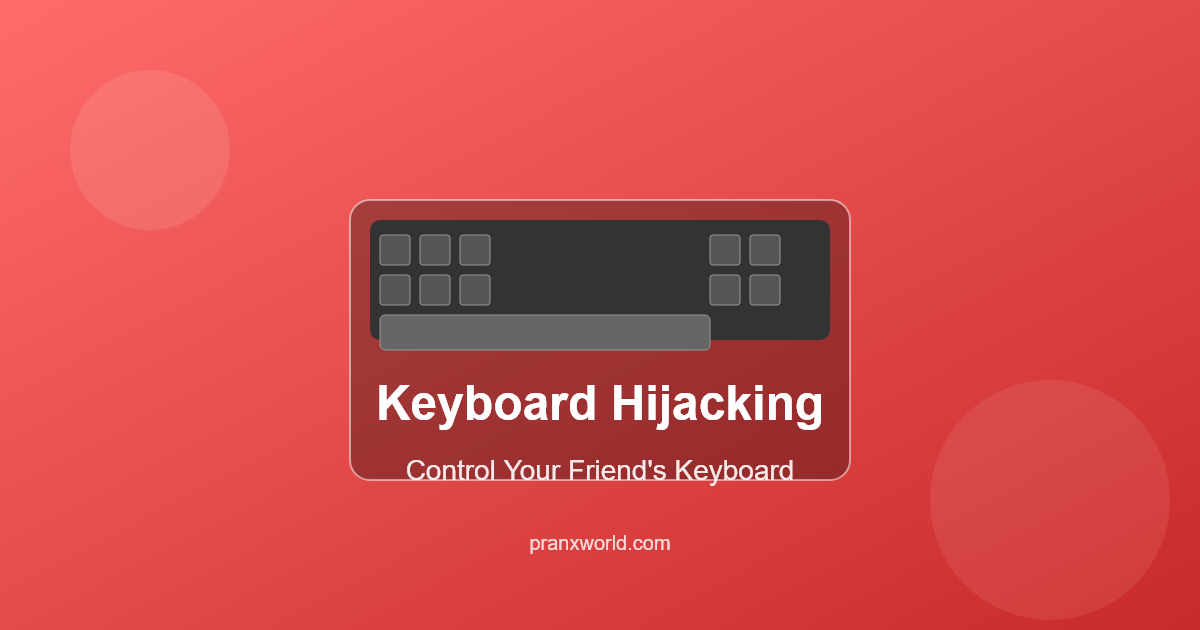 Keyboard hijacking prank illustration