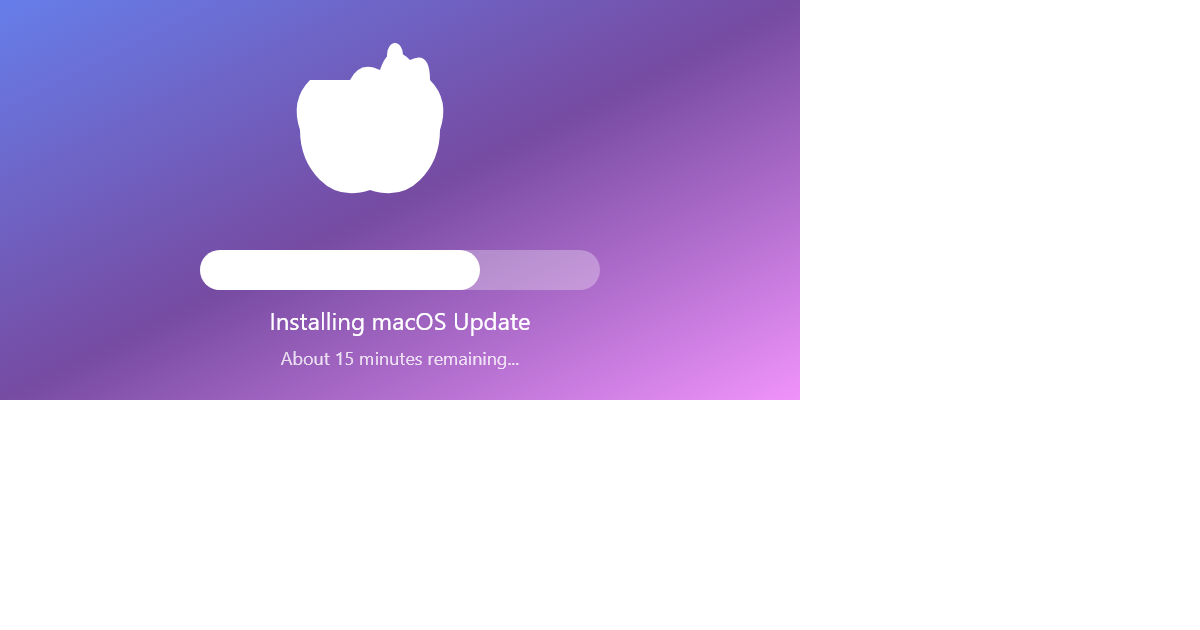 macOS Update Screen